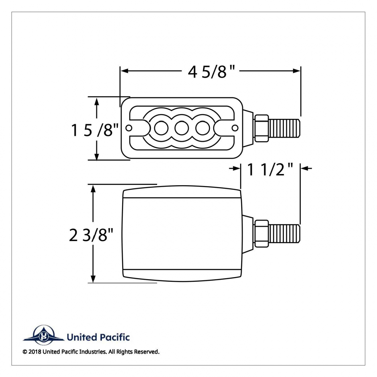 6 LED Single Function Double Face Light - Horizontal Mount - Amber & Red LED/Clear Lens - Thumbnail 10
