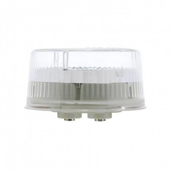 9 LED 2" Round Reflector Light (Clearance/Marker) - Red LED/Clear Lens - Thumbnail 4