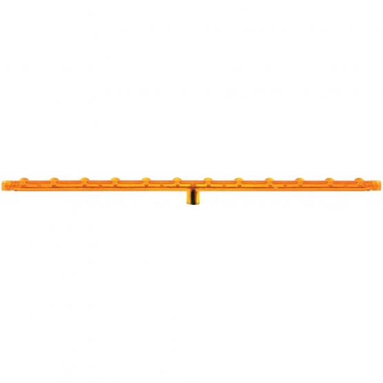 12 LED 12" Ultra Slim Light Bar Only (Turn Signal) - Amber LED/Amber Lens (Bulk) - Thumbnail 3