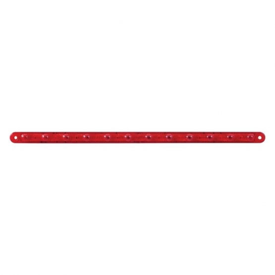12 LED 12" Ultra Slim Light Bar Only (Stop, Turn & Tail) - Red LED/Red Lens (Bulk) - Thumbnail 2