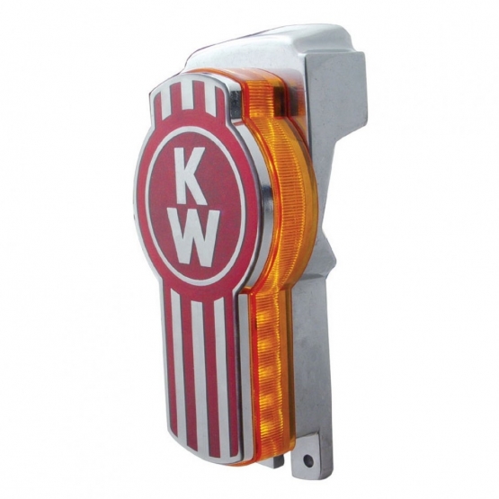 32 LED Backlit Emblem Light For Kenworth - Amber LED/Amber Lens - Thumbnail 2
