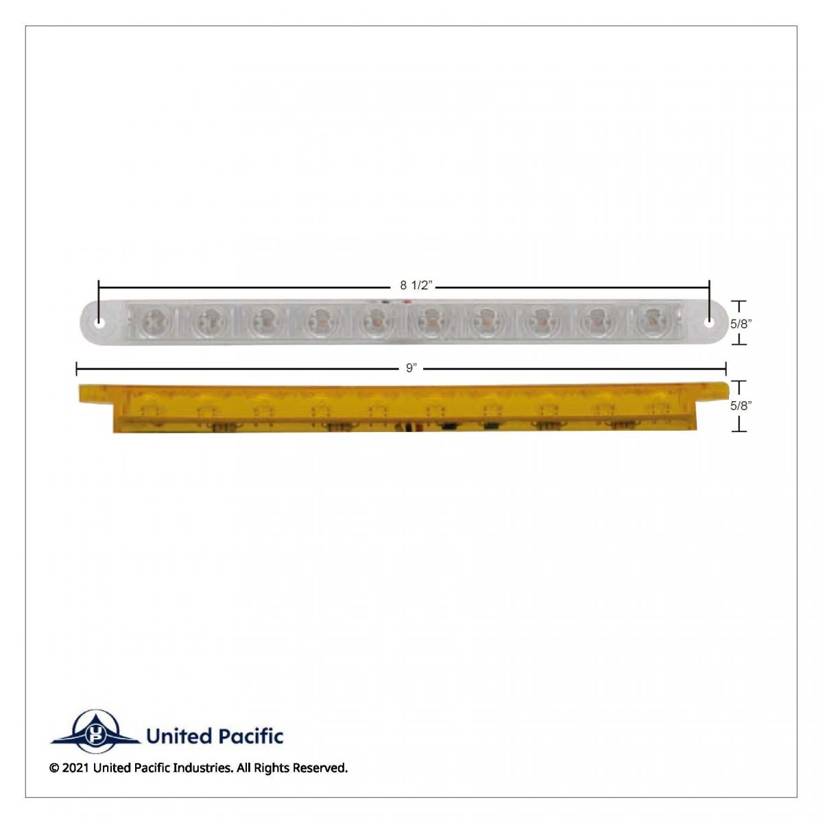 10 LED 9" Light Bar (Stop, Turn & Tail) - Red LED/Red Lens - Thumbnail 4