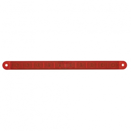 10 LED 9" Light Bar (Stop, Turn & Tail) - Red LED/Red Lens (Bulk) - Thumbnail 2