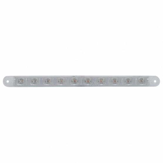 10 LED 9" Light Bar (Stop, Turn & Tail) - Red LED/Clear Lens (Bulk)