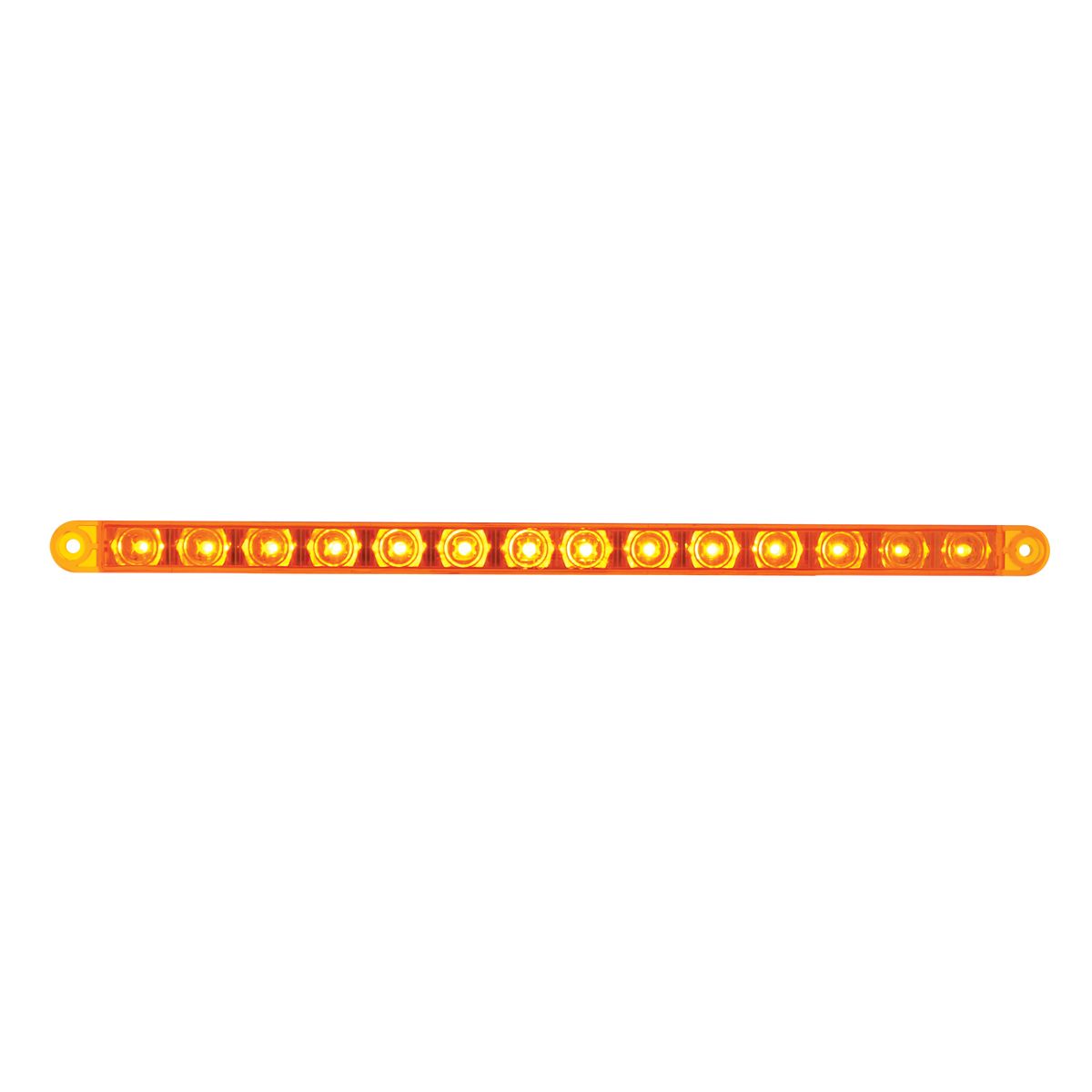 14 LED 12" Turn Signal Light Bar - Amber LED/Amber Lens