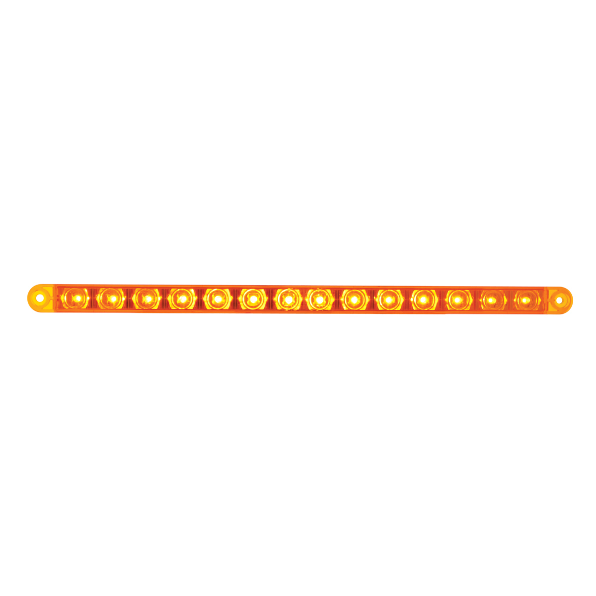 14 LED 12" Turn Signal Light Bar - Amber LED/Amber Lens - Thumbnail 6