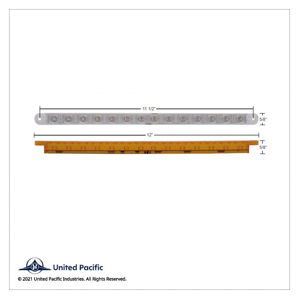 14 LED 12" Light Bar (Stop, Turn & Tail) - Red LED/Red Lens - Thumbnail 4