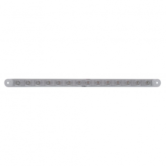 14 LED 12" Turn Signal Light Bar - Amber LED/Clear Lens (Bulk) - Thumbnail 2