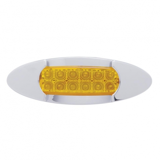 12 LED Maverick Light (Clearance/Marker) With Reflector - Amber LED/Amber Lens - Thumbnail 2