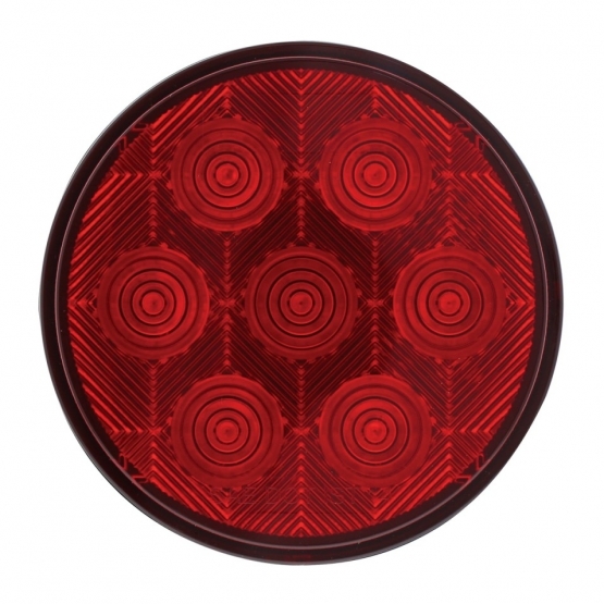 7 LED 4" Round Competition Series Light (Stop, Turn & Tail) - Red LED/Red Lens (Bulk) - Thumbnail 2