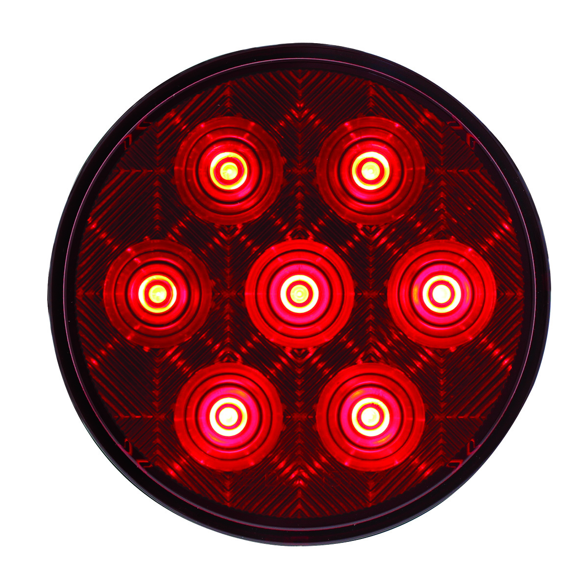 7 LED 4" Round Competition Series Light Kit (Stop, Turn & Tail) - Red LED/Red Lens - Thumbnail 2