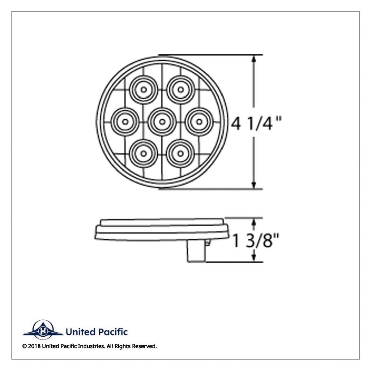 7 LED 4" Round Competition Series Light (Stop, Turn & Tail) - Red LED/Clear Lens - Thumbnail 6