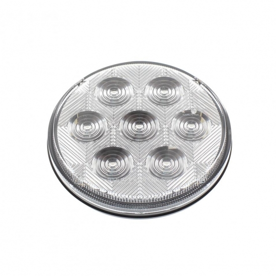 7 LED 4" Round Competition Series Light (Stop, Turn & Tail) - Red LED/Clear Lens (Bulk) - Thumbnail 3