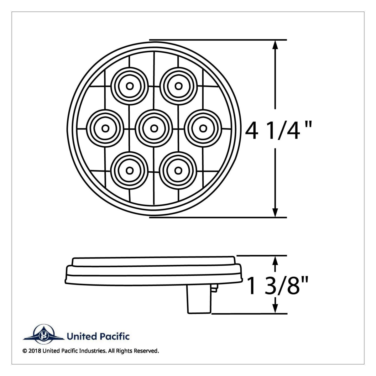 7 LED 4" Competition Series Turn Signal Light - Amber LED/Amber Lens (Bulk) - Thumbnail 8