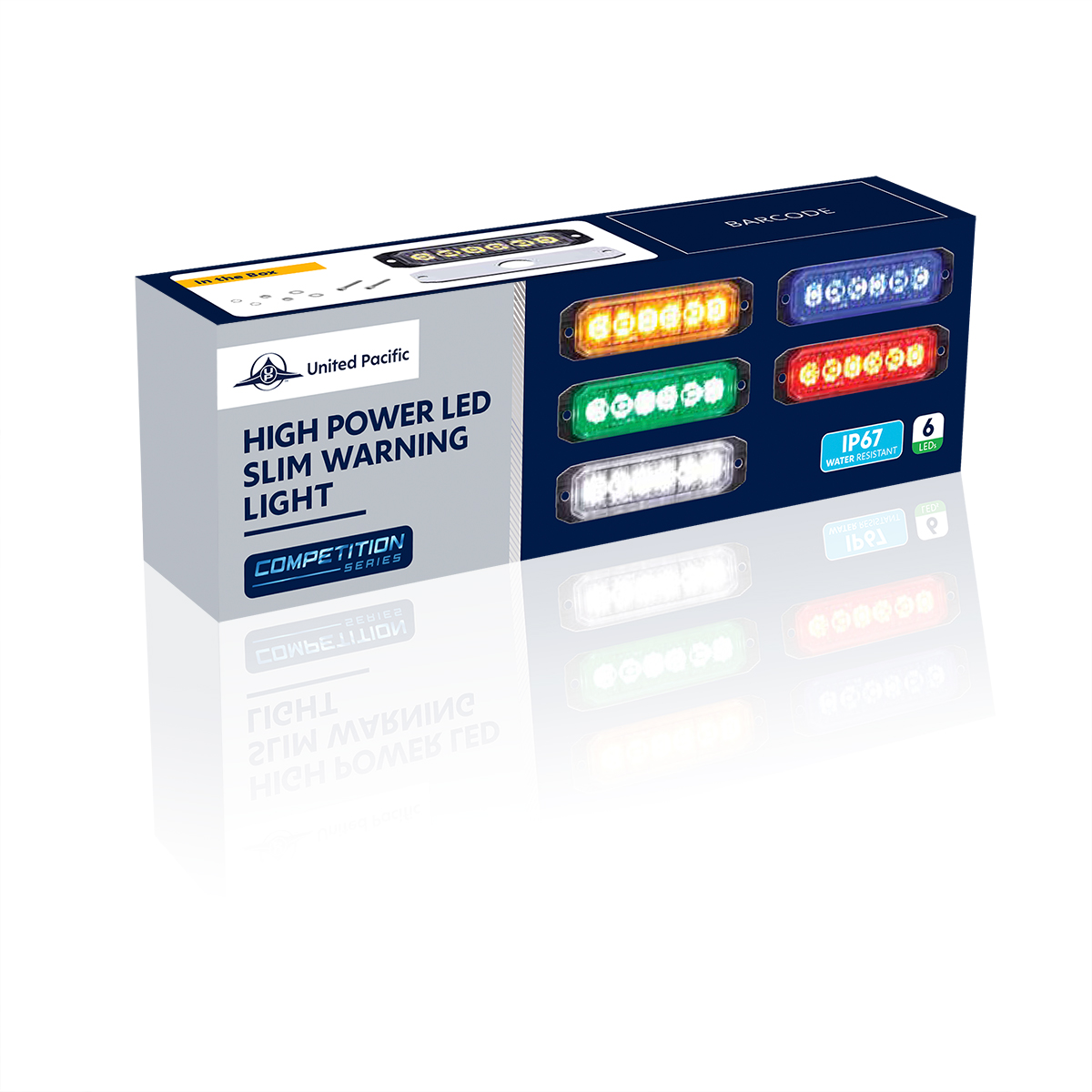 6 High Power LED "Competition Series" Slim Warning Light - Amber - Thumbnail 9