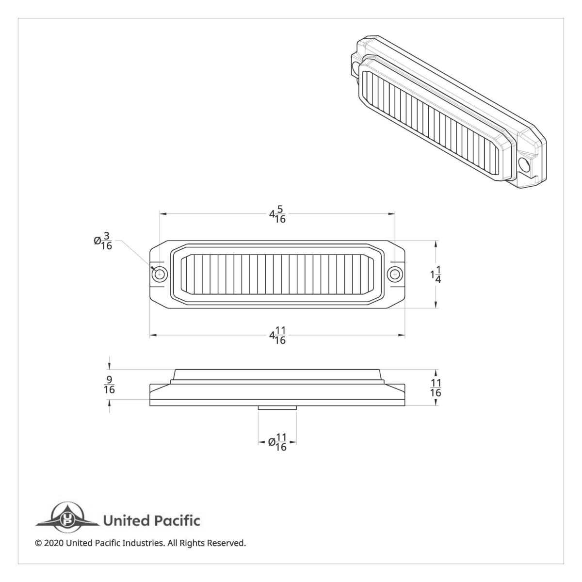 6 High Power LED "Competition Series" Slim Warning Light - White - Thumbnail 12