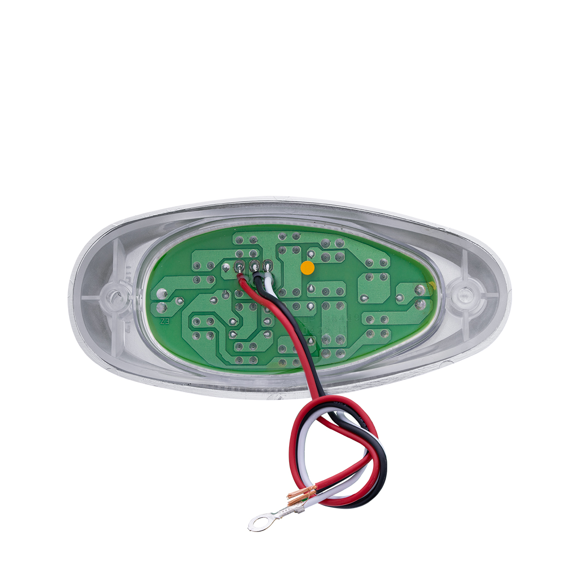 15 LED Sleeper Light With Bezel For Freightliner (Clearance/Marker) - Amber LED/Clear Lens (Pair) - Thumbnail 6