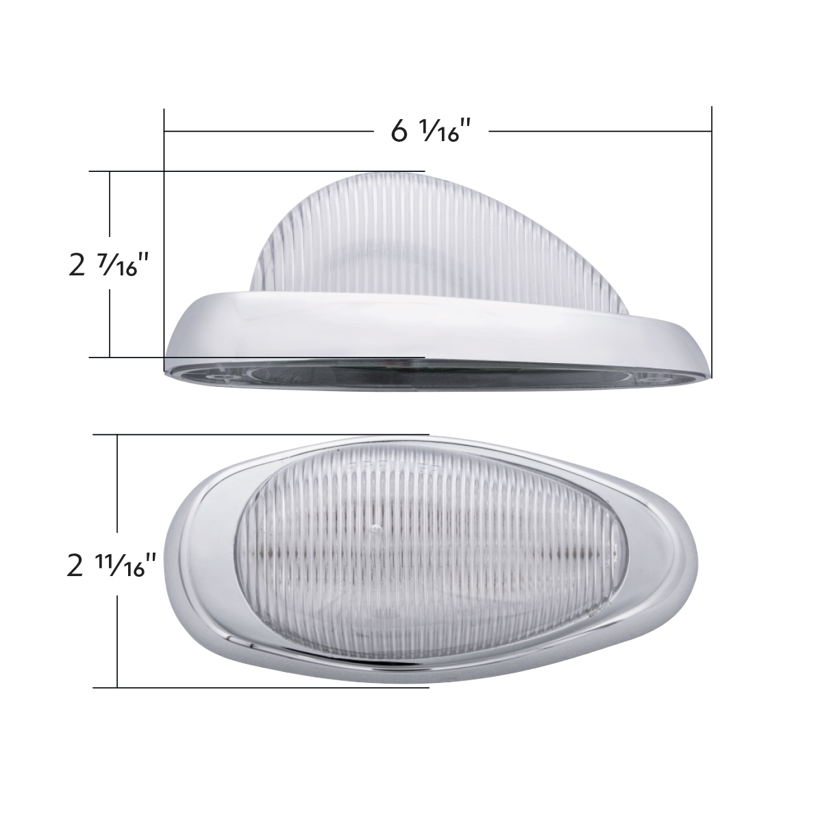 15 LED Sleeper Light With Bezel For Freightliner (Clearance/Marker) - Amber LED/Clear Lens (Pair) - Thumbnail 9