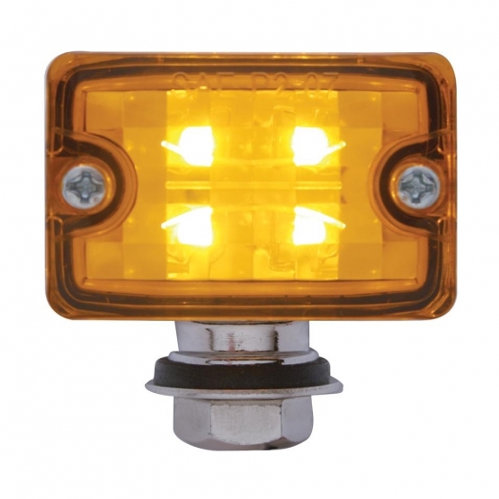 4 LED Small Rod Light -Amber LED/Amber Lens - Thumbnail 3
