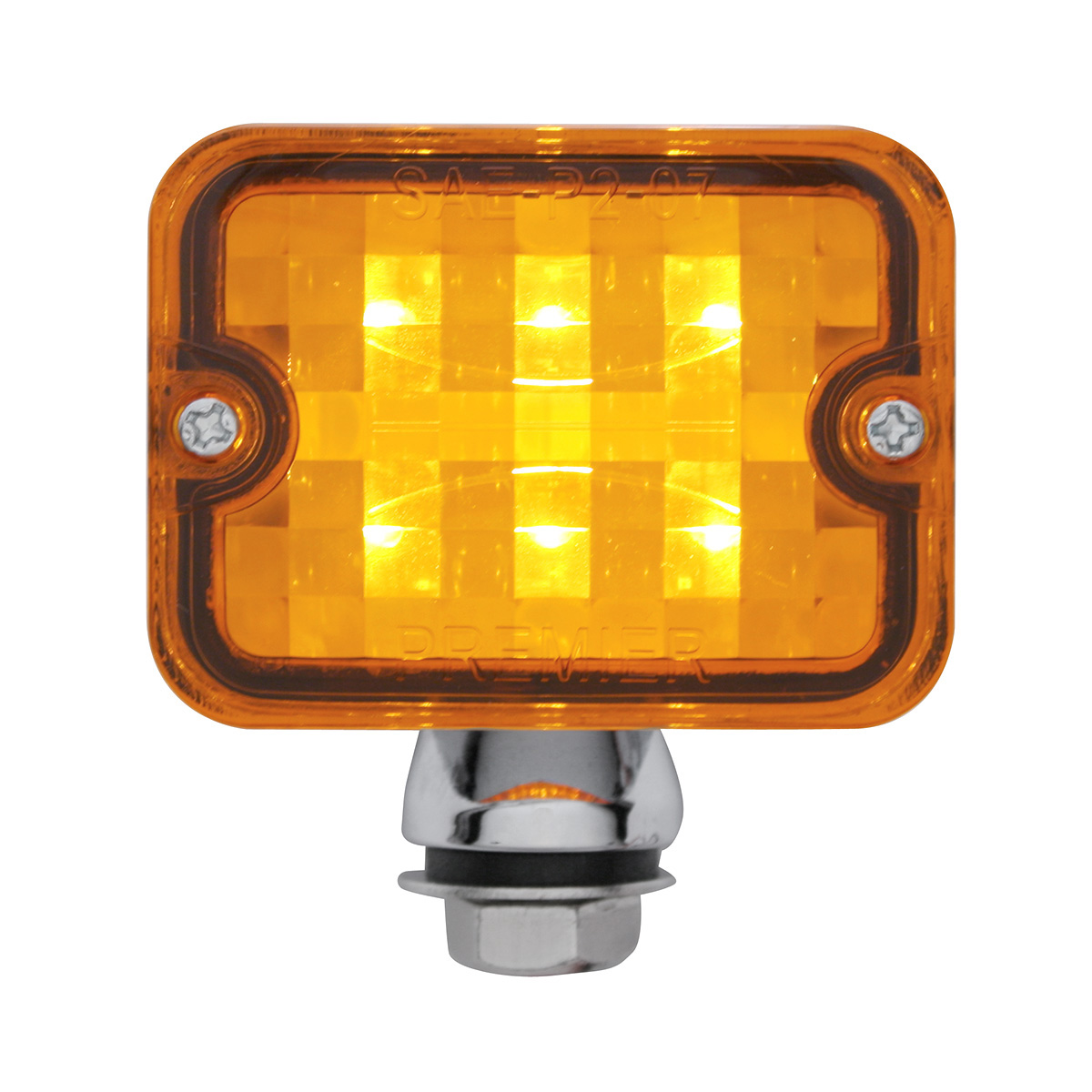 6 LED Medium Rod Light -Amber LED/Amber Lens - Thumbnail 3