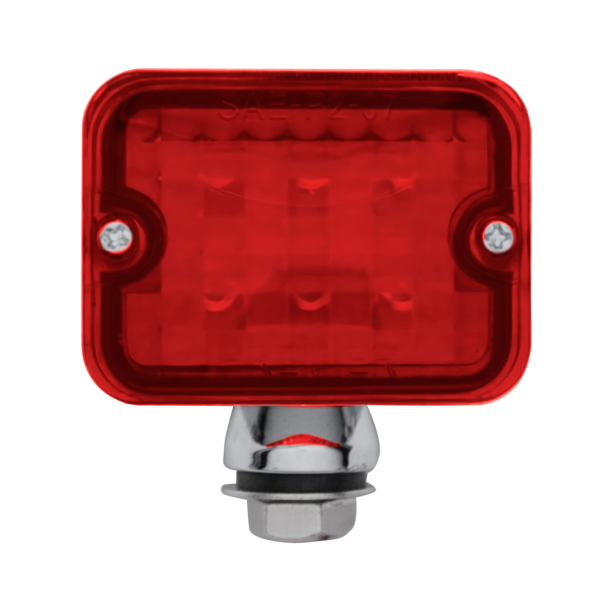 6 LED Medium Rod Light - Red LED/Red Lens - Thumbnail 4