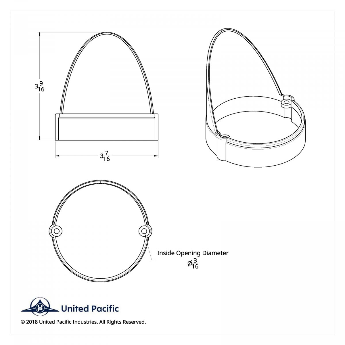 Chrome LED Light Flush Mount Base With Visor For Grakon 1000 Style Lights (Bulk) - Thumbnail 8