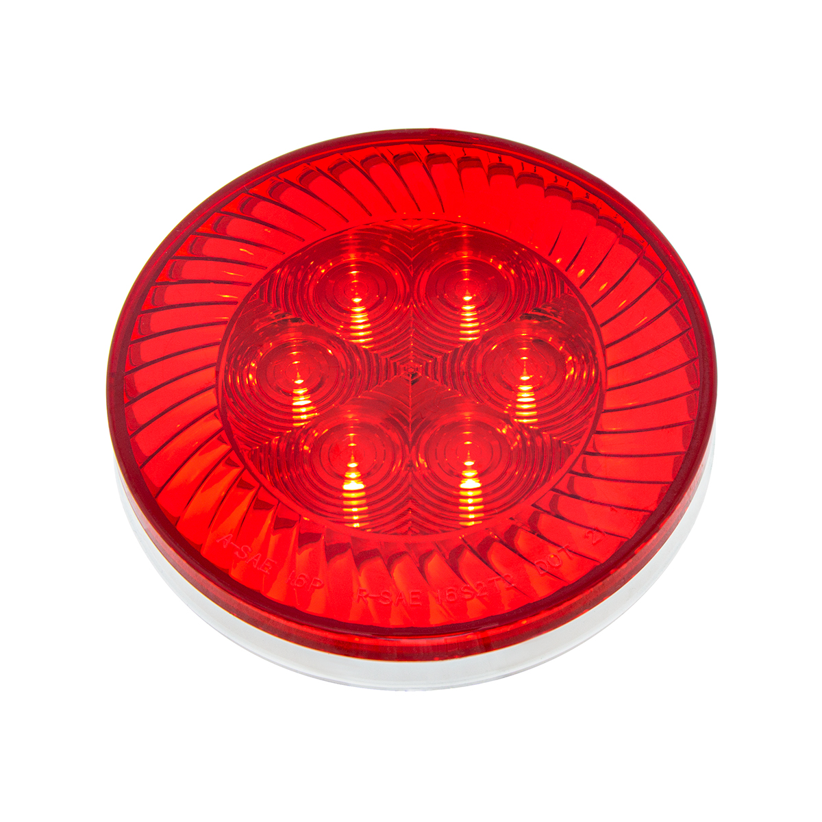 16 LED 4" Round Turbine Light (Stop, Turn & Tail) - Red LED/Red Lens - Thumbnail 4