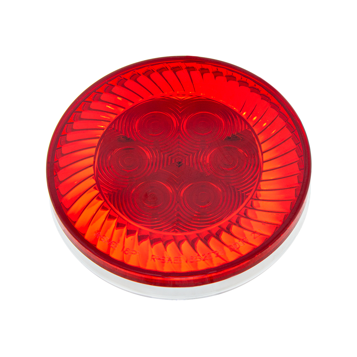 16 LED 4" Round Turbine Light (Stop, Turn & Tail) - Red LED/Red Lens - Thumbnail 5
