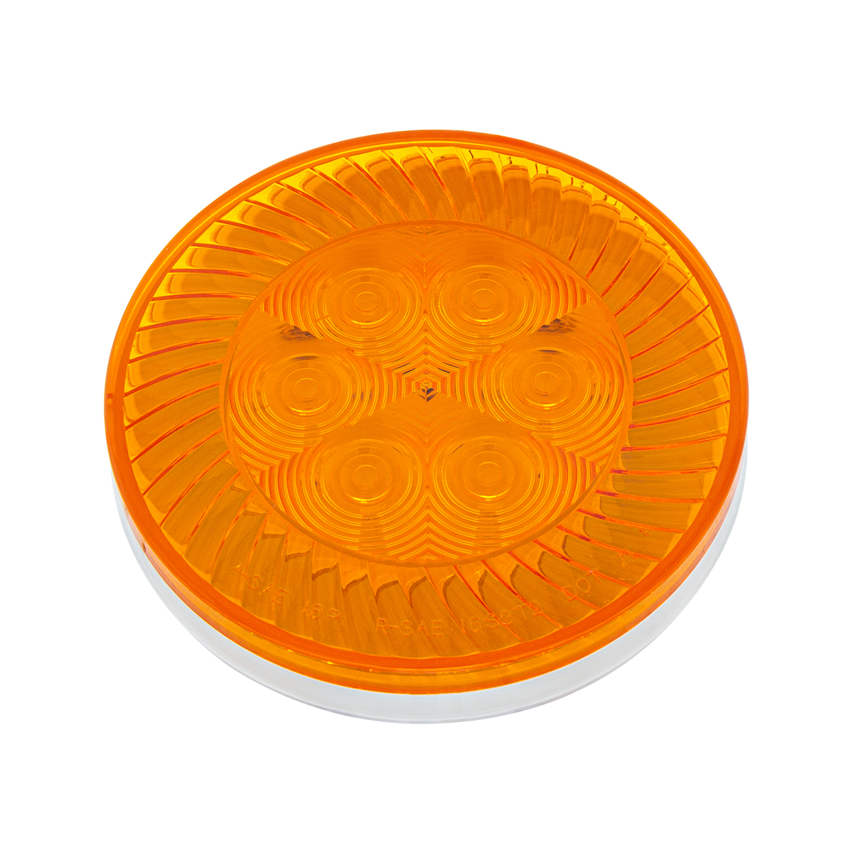 16 LED 4" Round Turbine Light (Turn Signal) - Amber LED/Amber Lens - Thumbnail 6