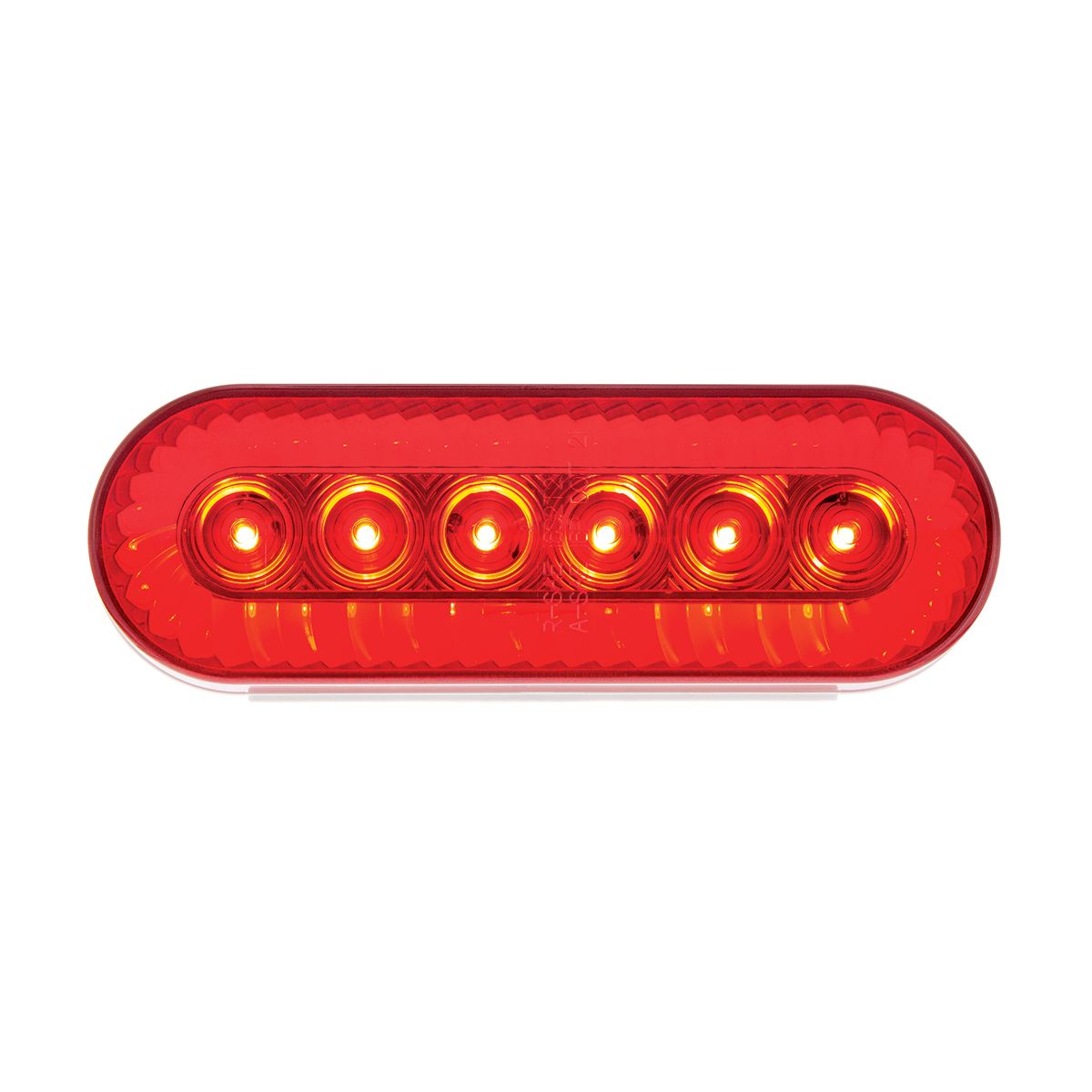 20 LED 6" Oval Turbine Light (Stop, Turn & Tail) - Red LED/Red Lens