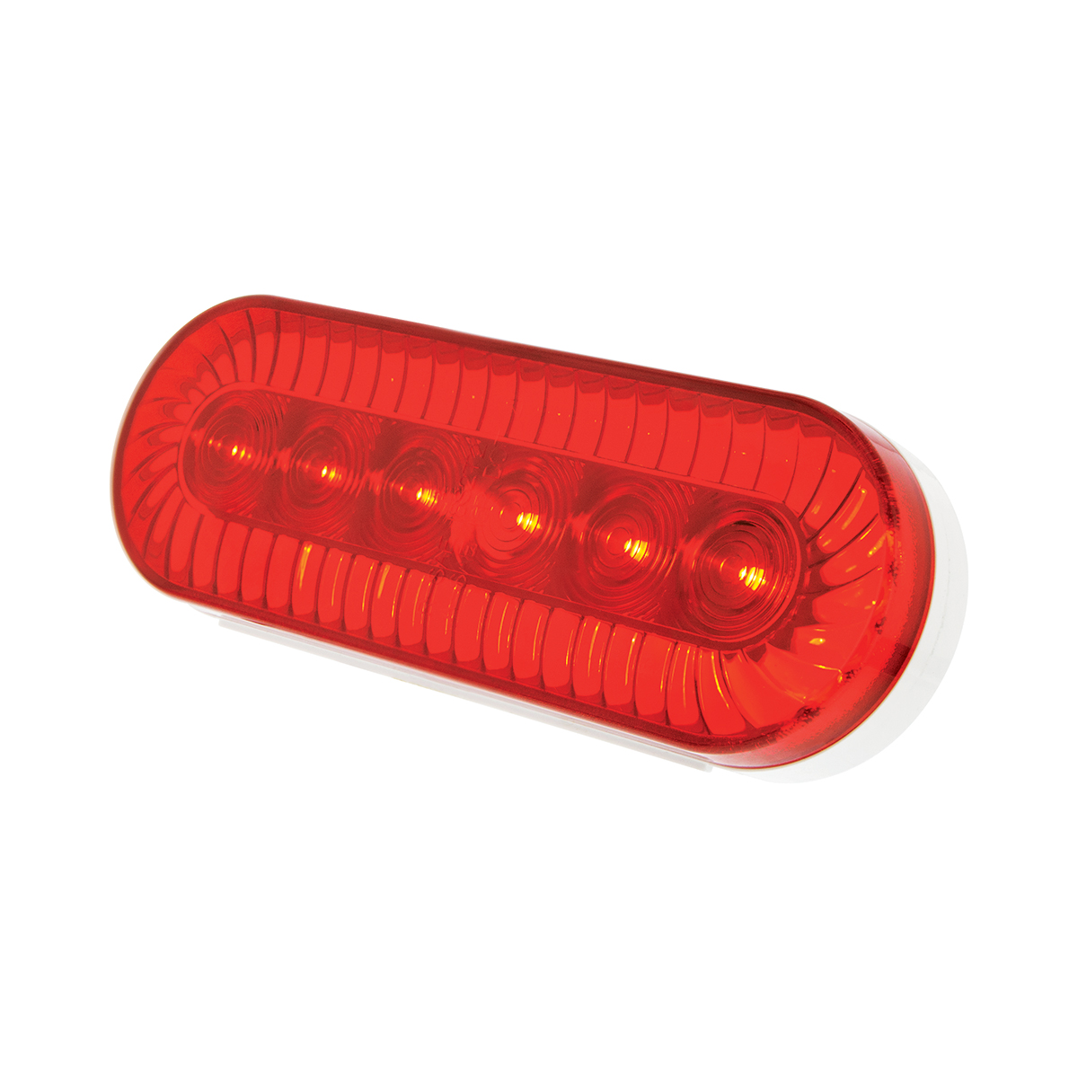 20 LED 6" Oval Turbine Light (Stop, Turn & Tail) - Red LED/Red Lens - Thumbnail 3