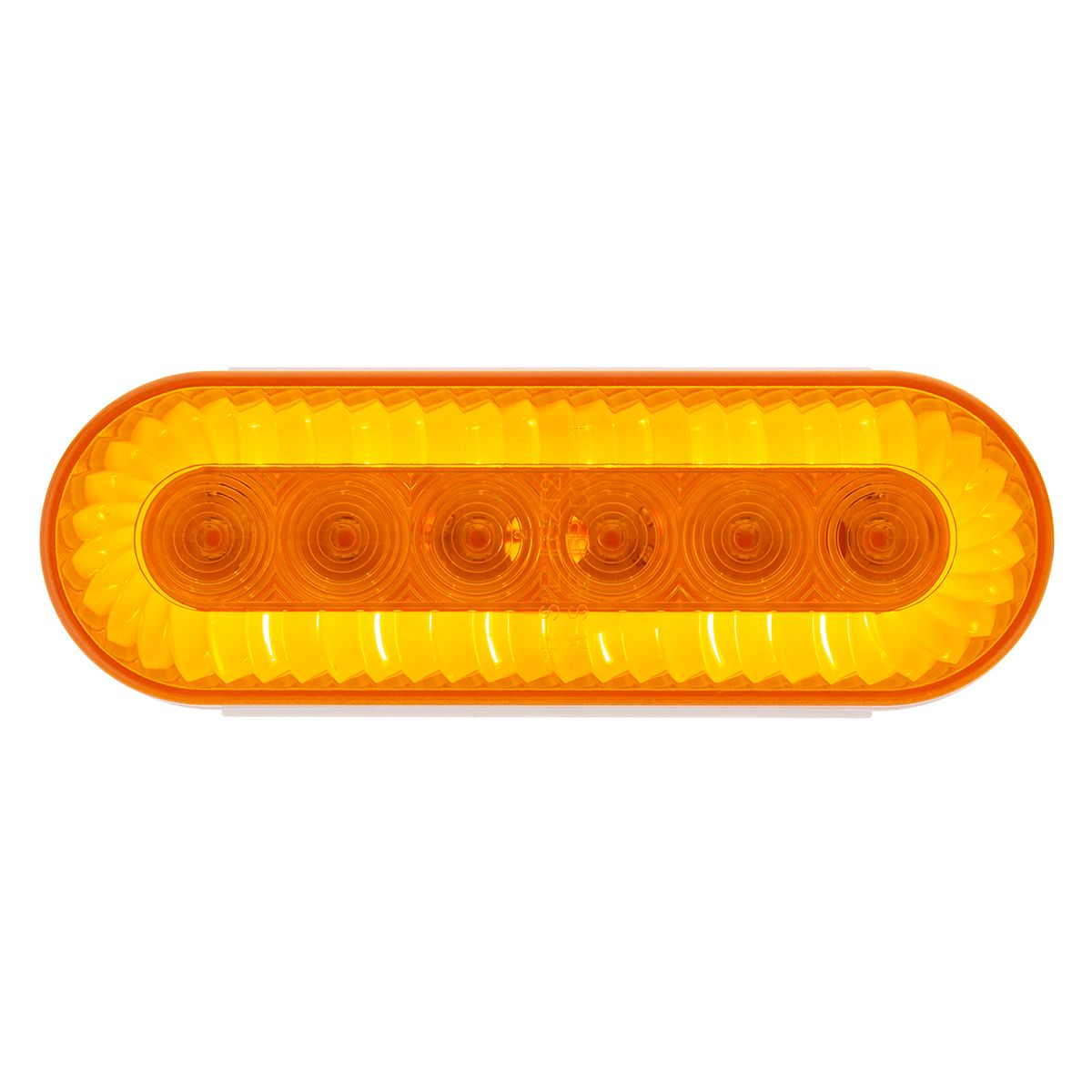 20 LED 6" Oval Turbine Light (Turn Signal) - Amber LED/Amber Lens
