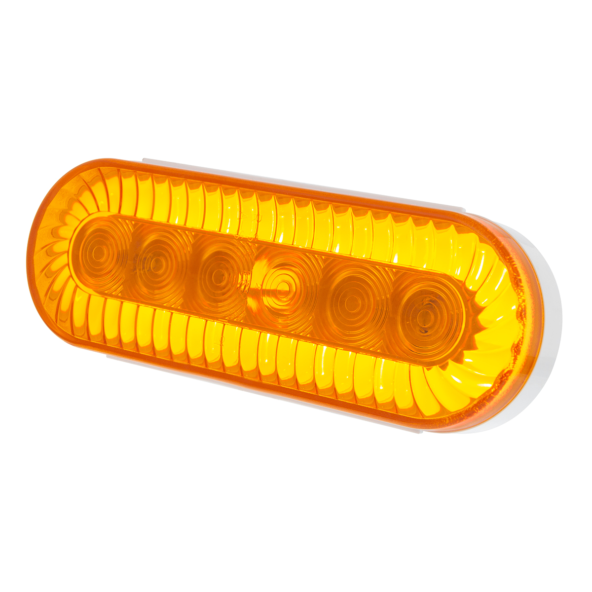20 LED 6" Oval Turbine Light (Turn Signal) - Amber LED/Amber Lens - Thumbnail 3