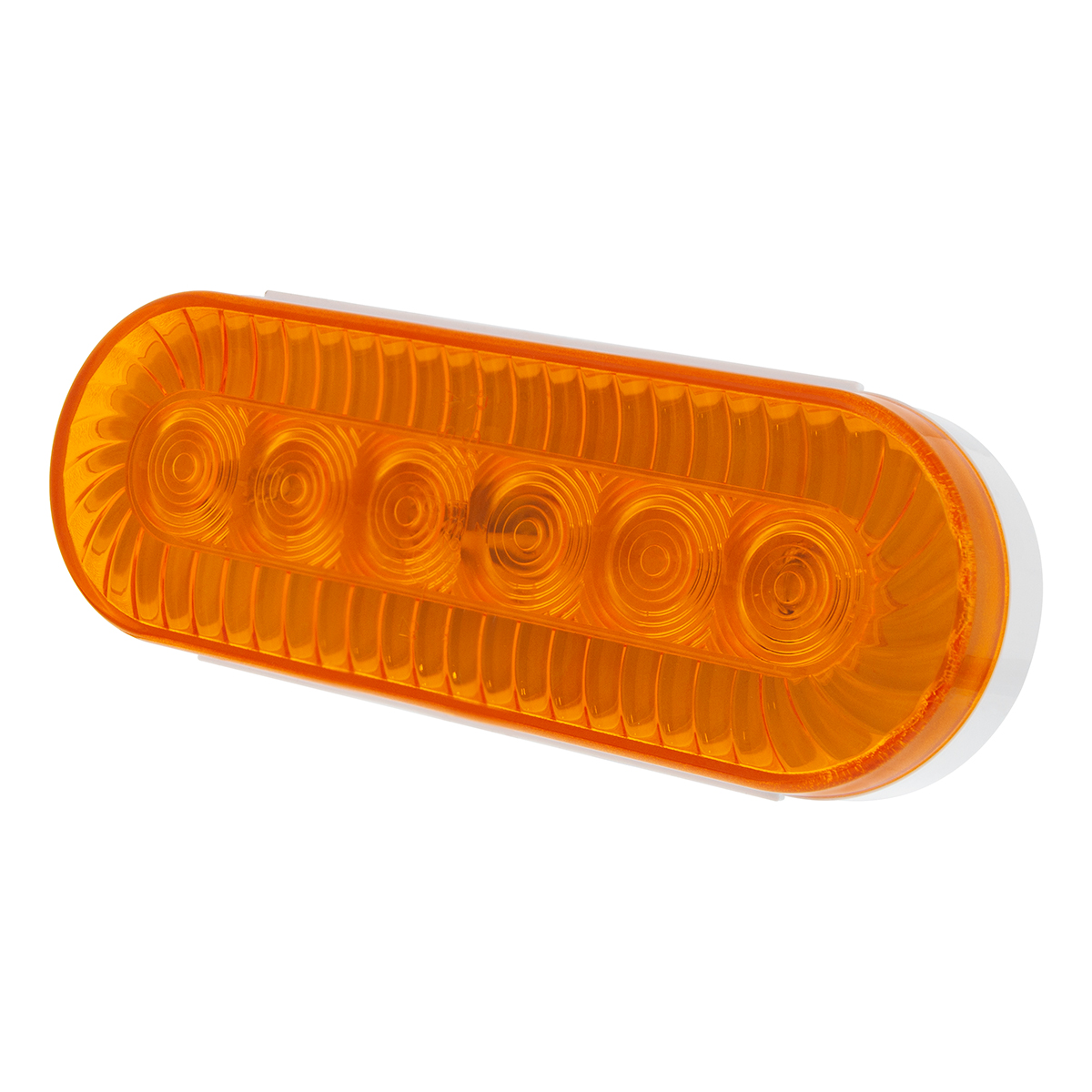 20 LED 6" Oval Turbine Light (Turn Signal) - Amber LED/Amber Lens - Thumbnail 4