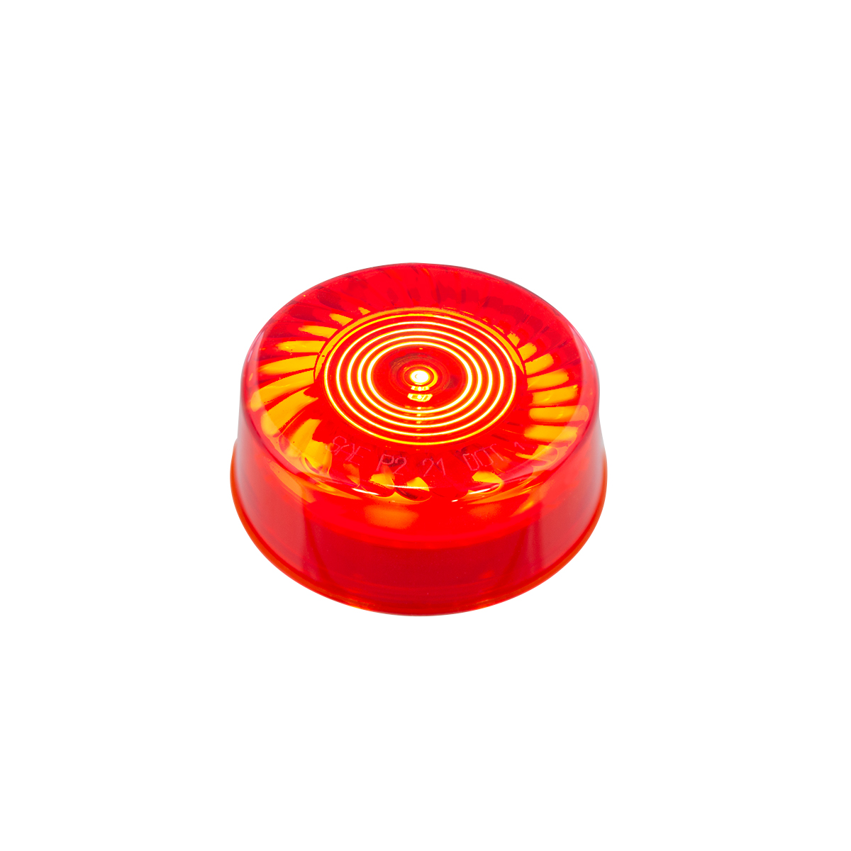 7 LED 2" Round Turbine Light (Clearance/Marker) - Red LED/Red Lens - Thumbnail 3