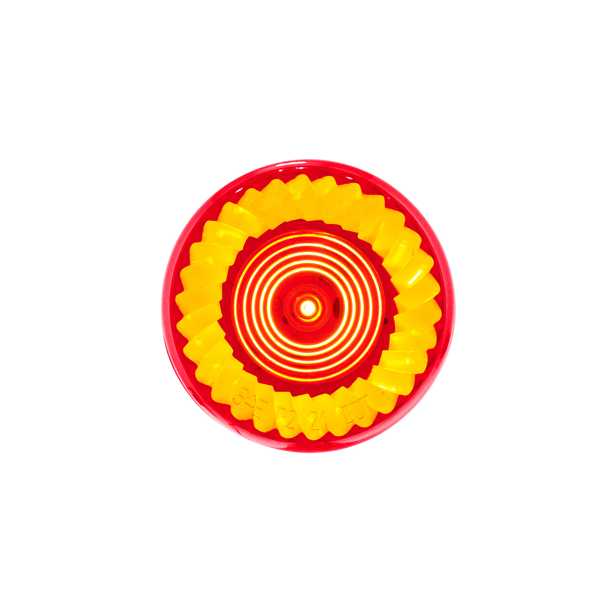 7 LED 2" Round Turbine Light (Clearance/Marker) - Red LED/Red Lens - Thumbnail 8