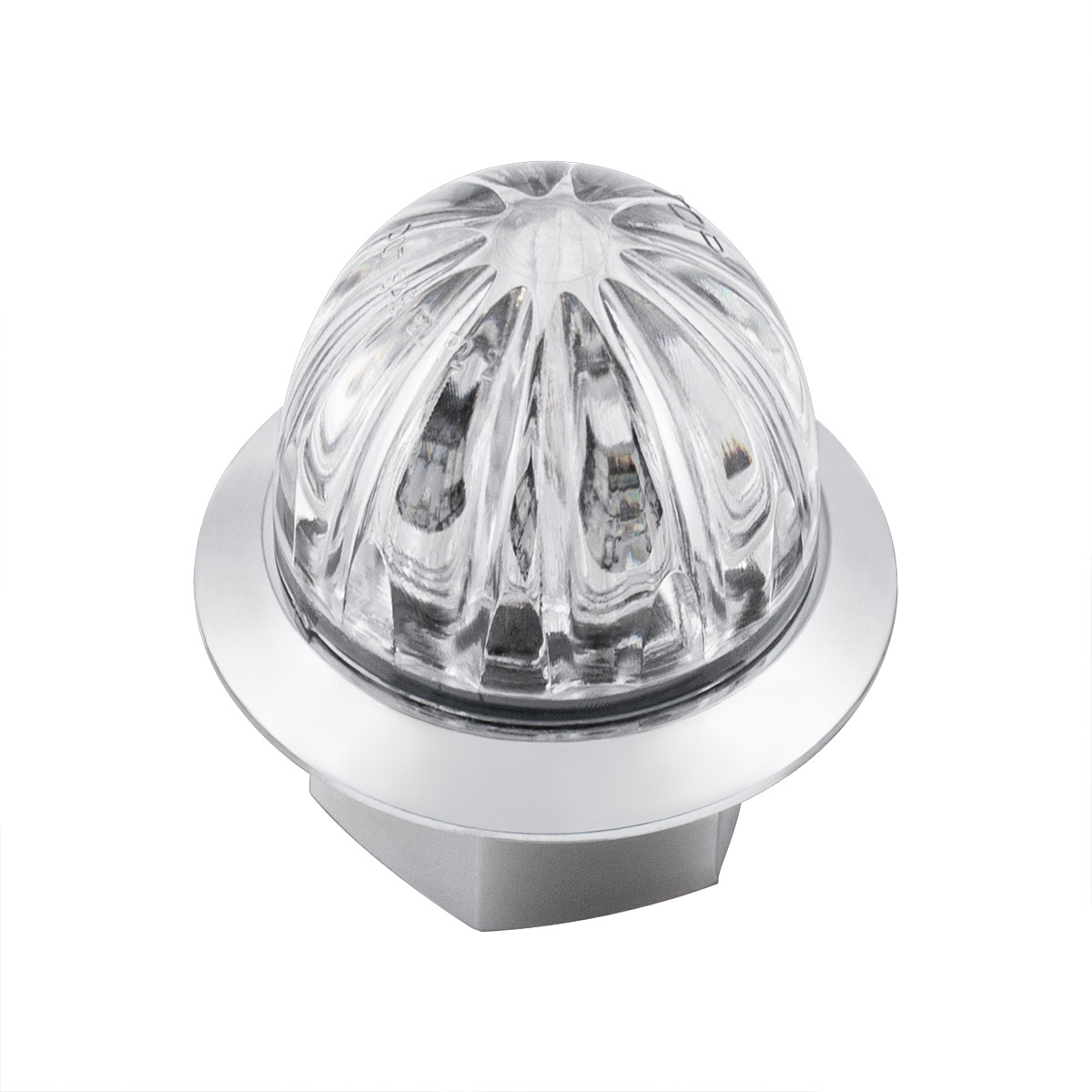 4 LED 1-1/8" Watermelon Double Fury Light With Clear Lens (Clearance/Marker) - Amber & White LED - Thumbnail 4