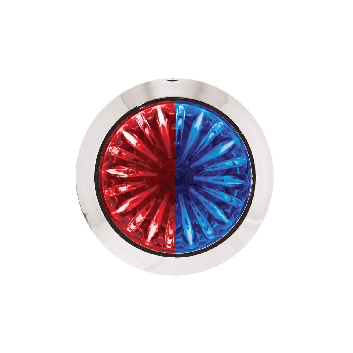 4 LED 1-1/8" Watermelon Double Fury Light With Clear Lens (Clearance/Marker) - Red & Blue LED - Thumbnail 9