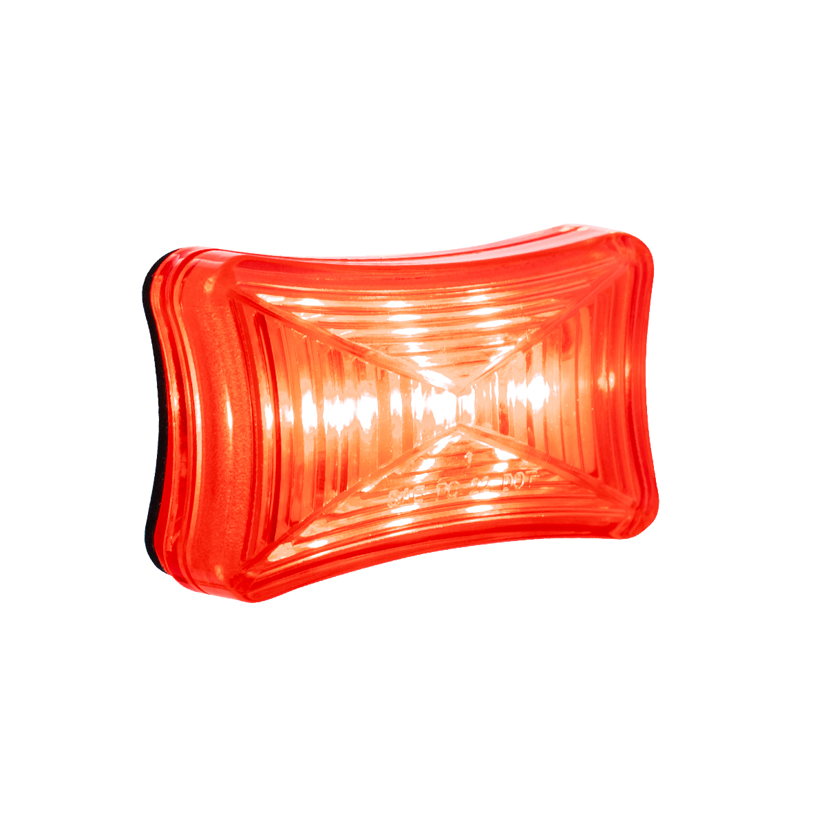 3 LED Rectangular Clearance/Marker Light-Red LED/Red Lens - Thumbnail 3