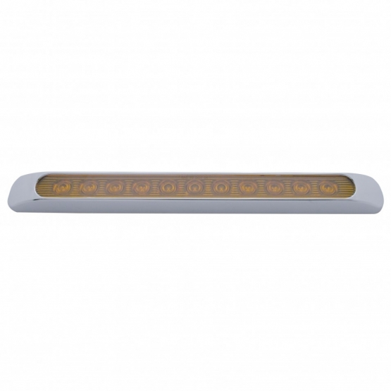 11 LED 17" P/T/C Light Bar With Chrome Bezel - Amber LED/Amber Lens - Thumbnail 3