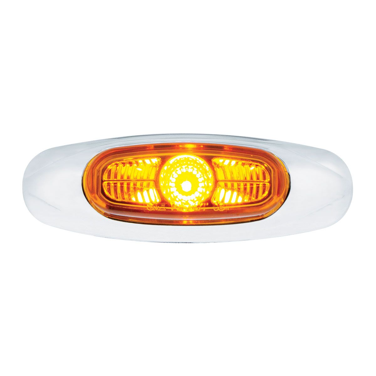 4-3/16" Wide 3 LED ViperEye Light (Clearance/Marker) - Amber LED/Amber Lens