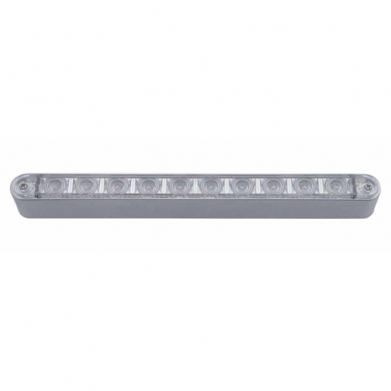10 LED 9" Light Bar With Bezel (Stop, Turn & Tail) - Red LED/Clear Lens - Thumbnail 2