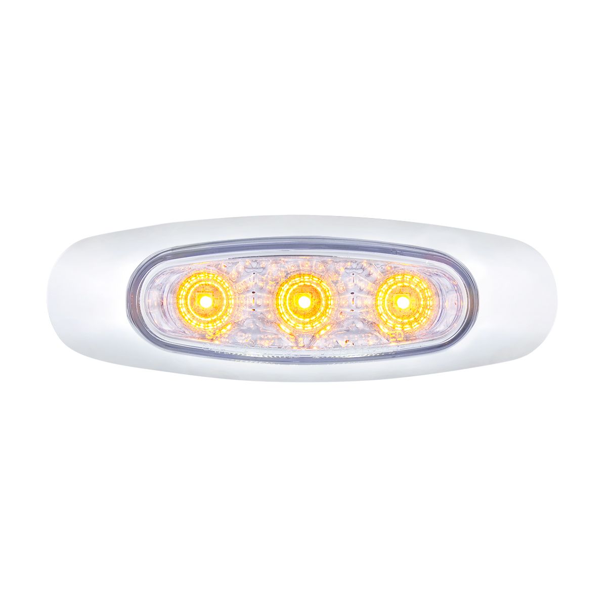 5 LED Reflector Light (Auxiliary/Utility) With Side Ditch Light - Amber LED/Clear Lens (Card)