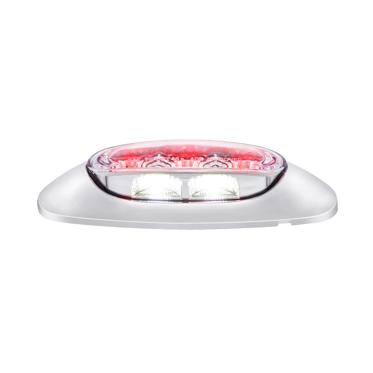 5 LED Reflector Light (Auxiliary/Utility) With Side Ditch Light -Red LED/Clear Lens (Card) - Thumbnail 4