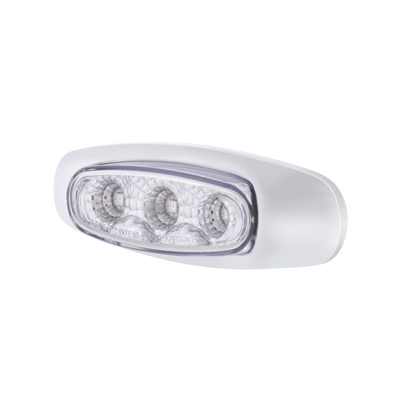 5 LED Reflector Light (Auxiliary/Utility) With Side Ditch Light -Red LED/Clear Lens (Bulk) - Thumbnail 7