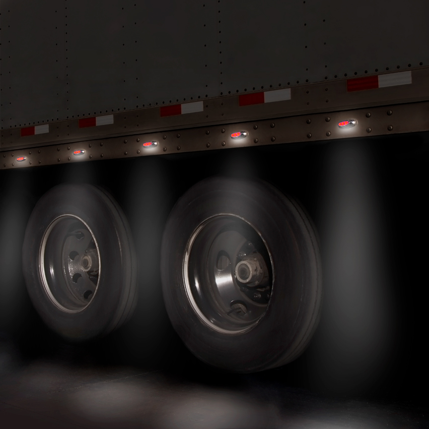 5 LED Reflector Light (Auxiliary/Utility) With Side Ditch Light -Red LED/Clear Lens (Bulk) - Thumbnail 10