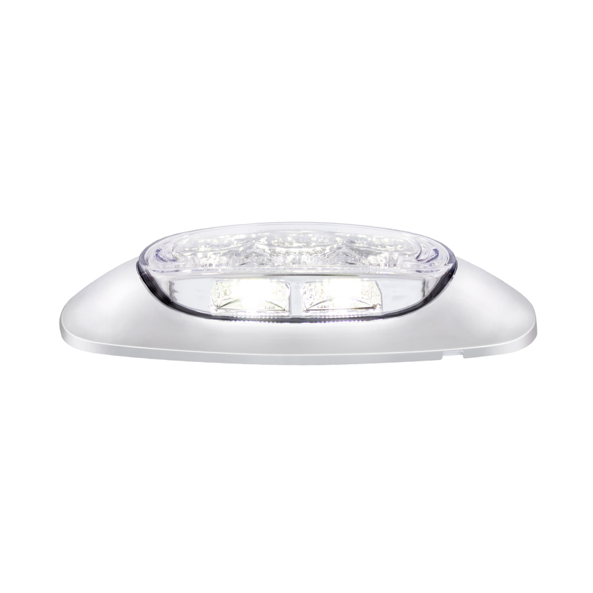 5 LED Reflector Light (Auxiliary/Utility) With Side Ditch Light -White LED/Clear Lens (Bulk) - Thumbnail 4