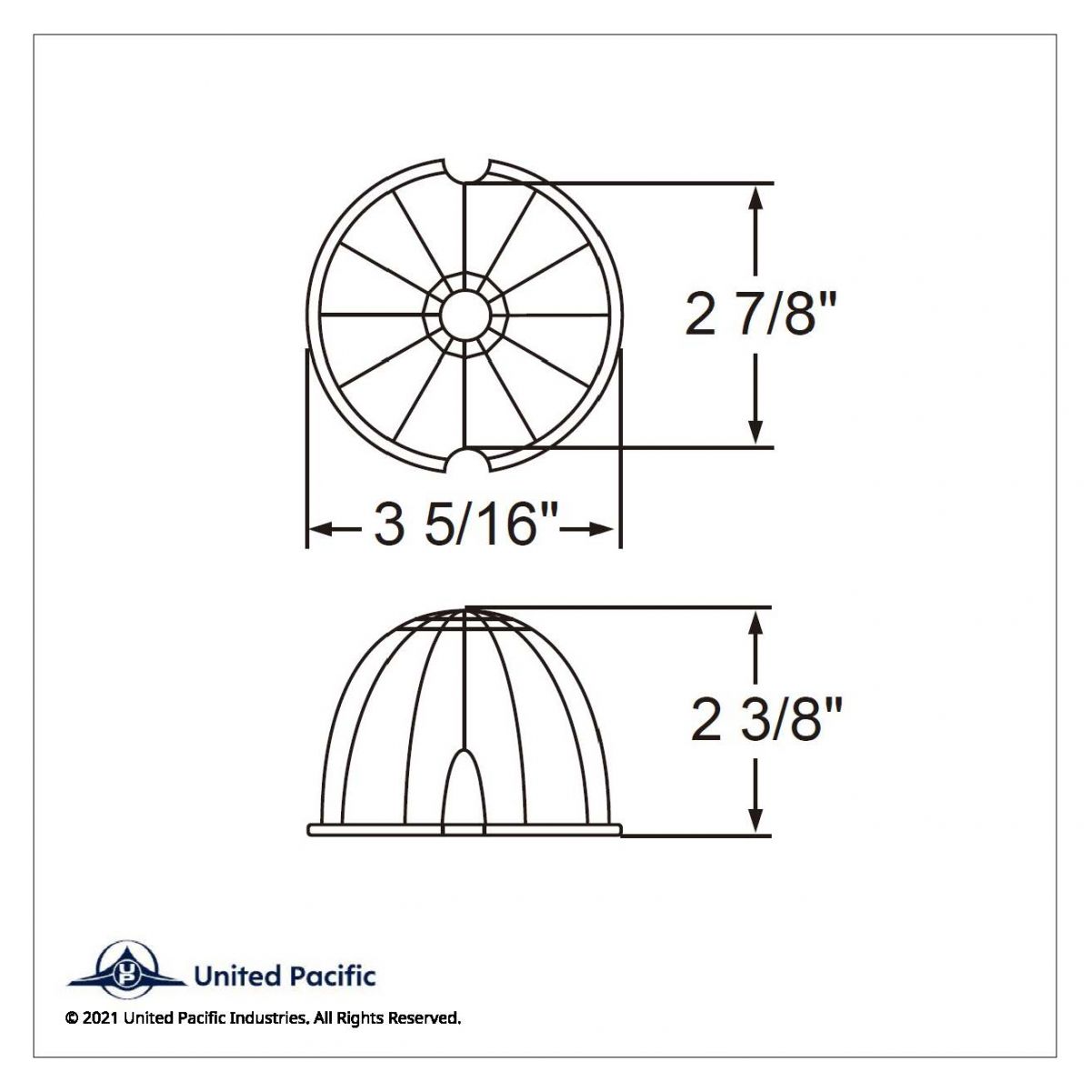 17 LED Dual Function Reflector Cab Light - Red LED/Red Lens - Thumbnail 3
