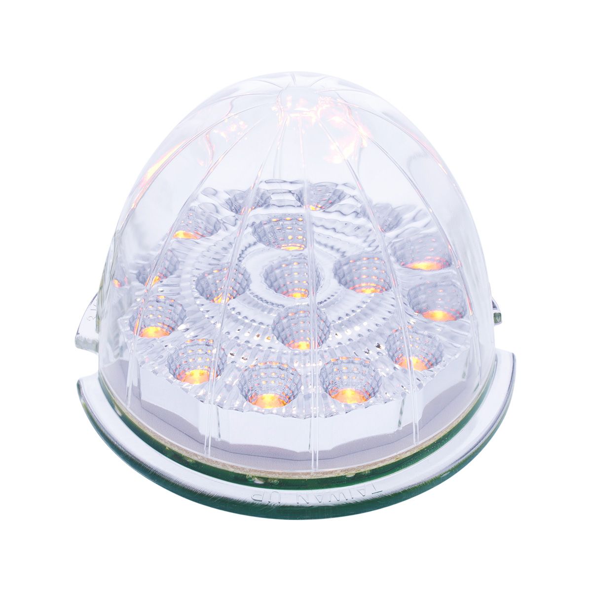 17 LED Dual Function Reflector Cab Light - Amber LED/Clear Lens