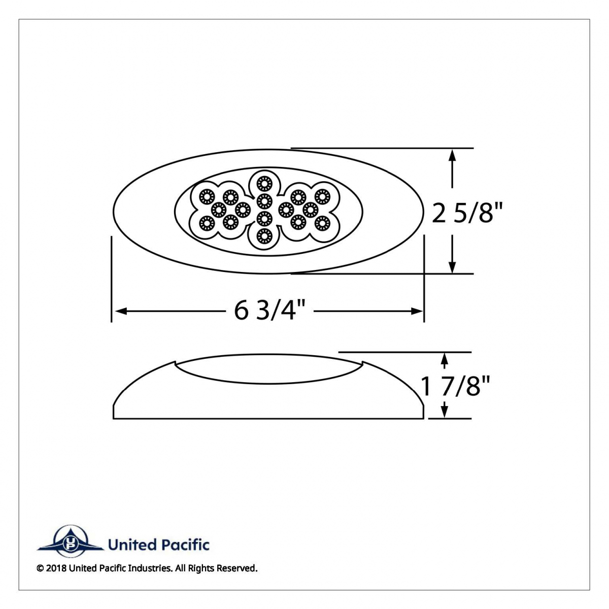 16 LED Phantom I Reflector Light (Clearance/Marker) - Amber LED/Clear Lens - Thumbnail 3
